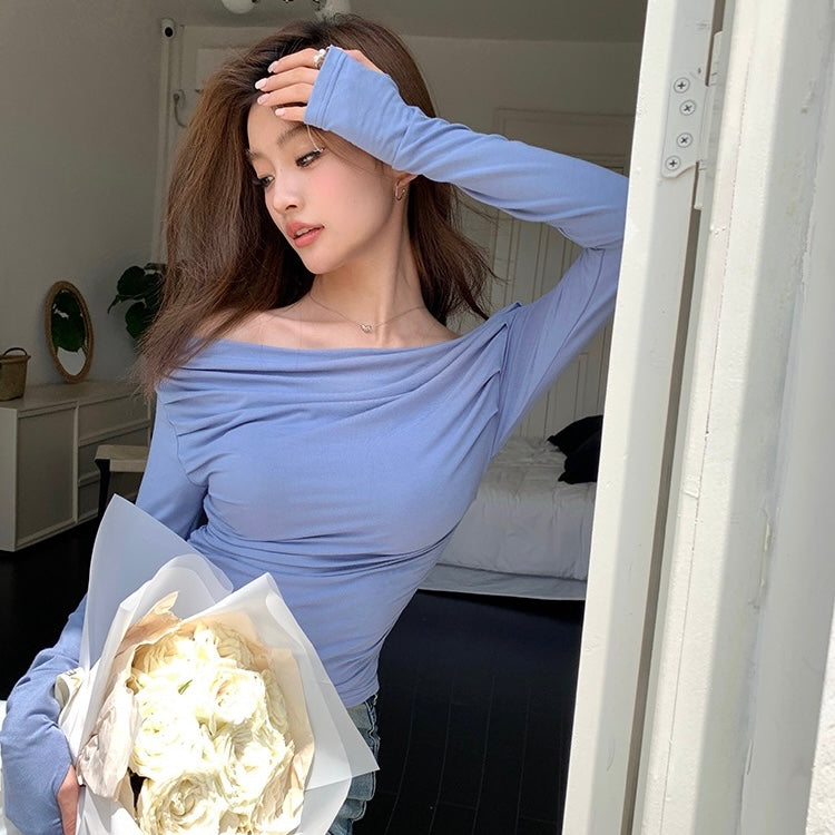 Off-Shoulder Long-Sleeve Top