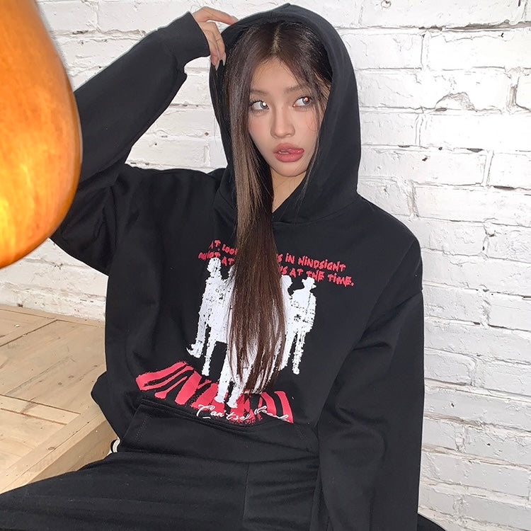 Grunge Unreal Black Hoodie