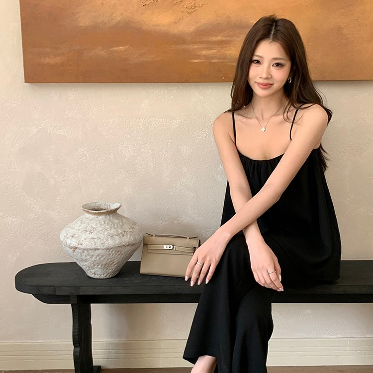 Black Babydoll Camisole Pants Set