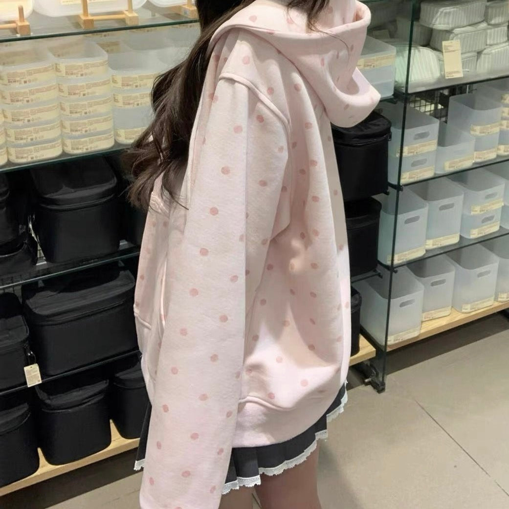 Polka Dot Cute Oversized Hoodie