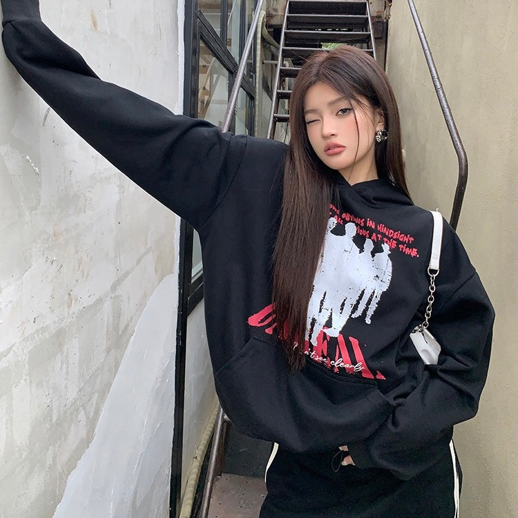 Grunge Unreal Black Hoodie