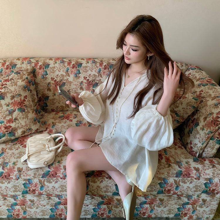 Off-White Tunic Blouse