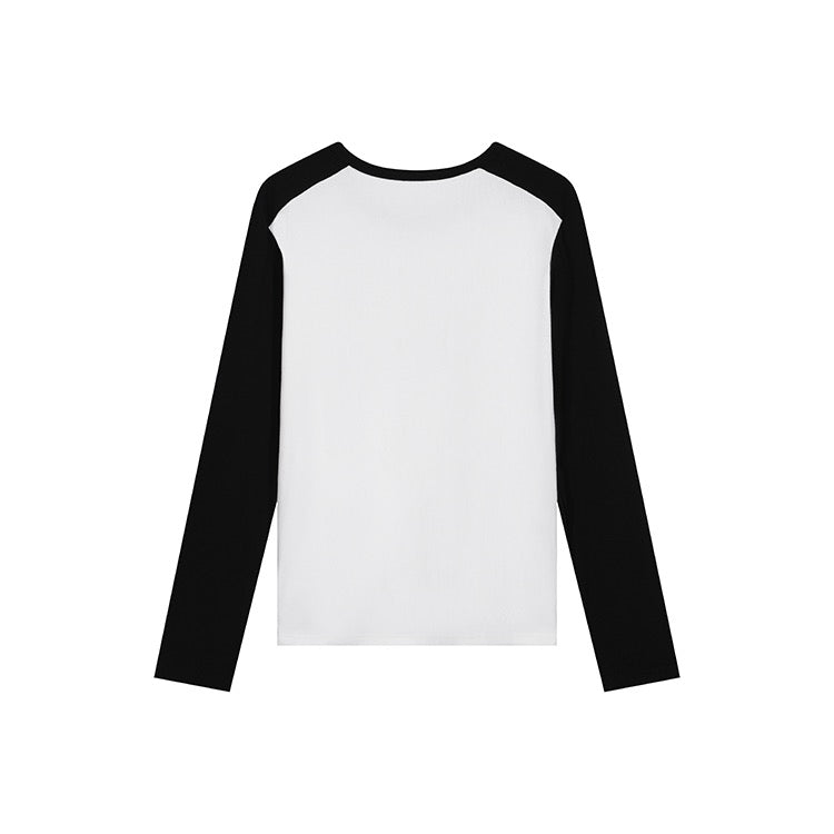 Del Rey Black Long-Sleeve Top