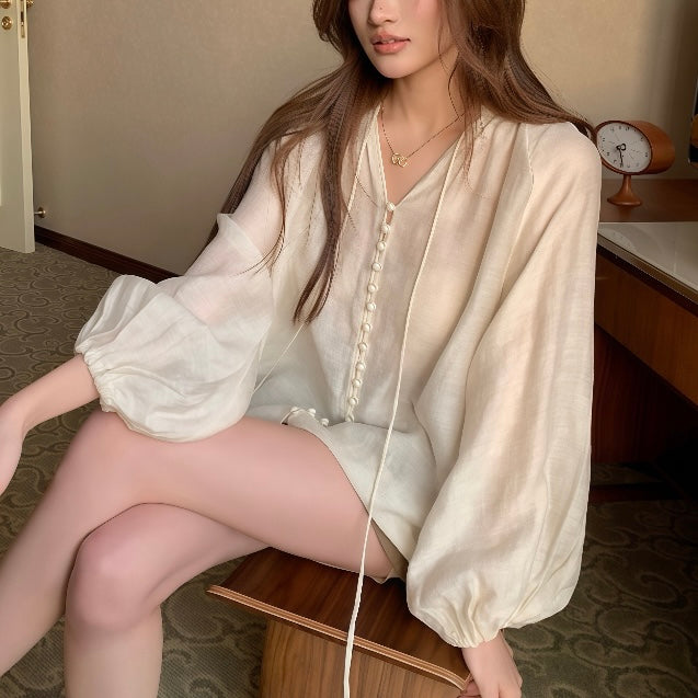 Off-White Tunic Blouse