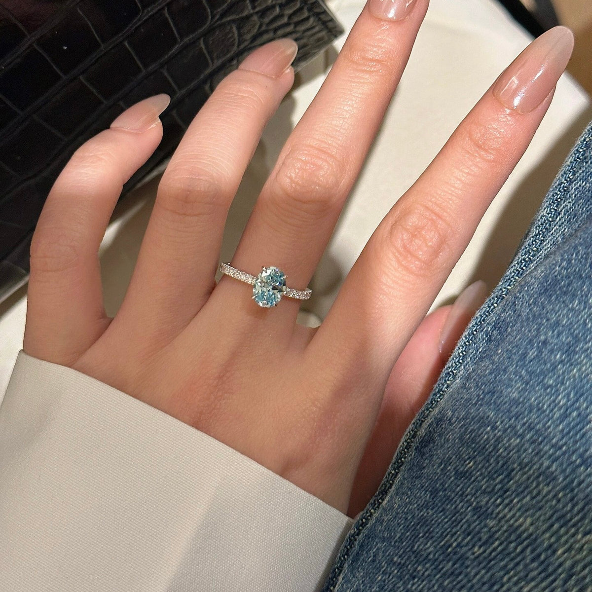 Aquamarine Oval Fine Jewellery Set