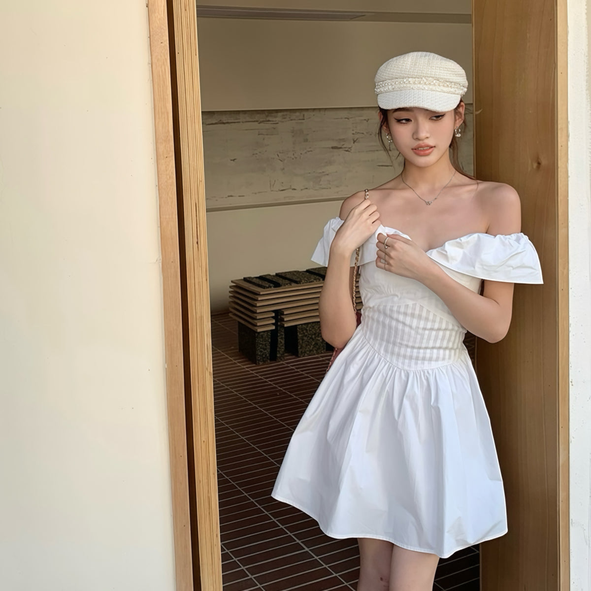 Puffy Off-Shoulder Summer Dress