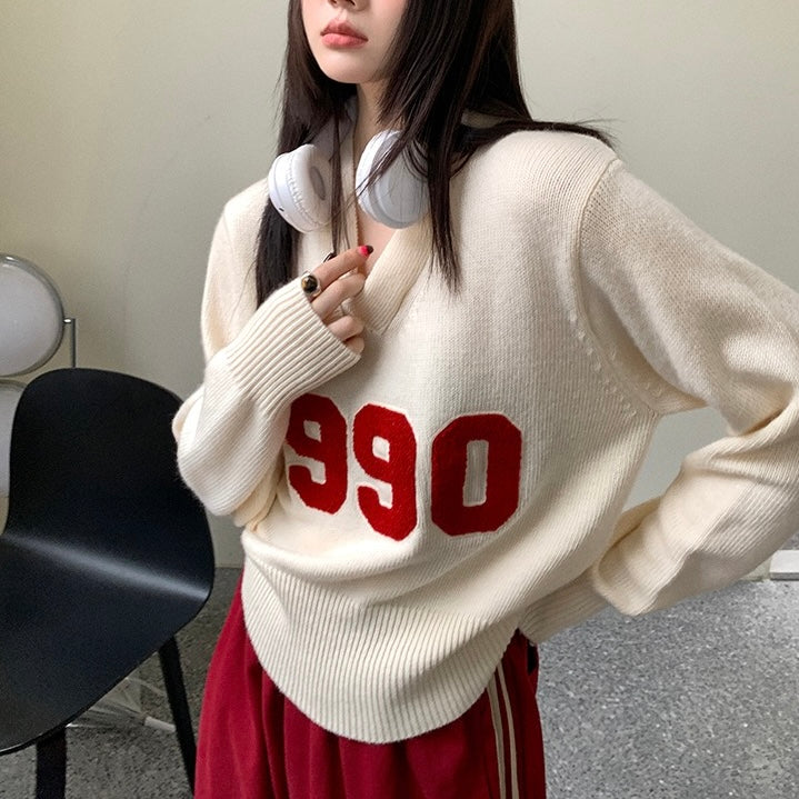 Beige Knit 1990 Sweater