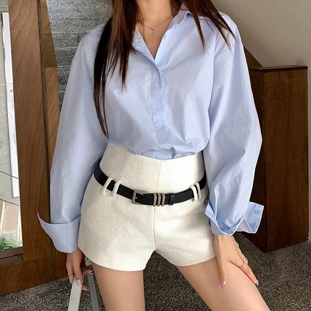 Tweed Belt Shorts