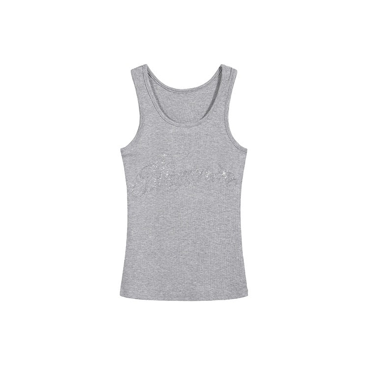 Grunge Sequin Tank Top