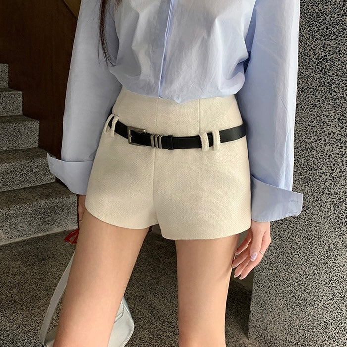 Tweed Belt Shorts