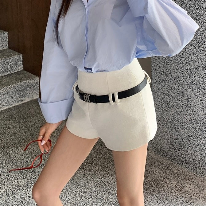 Tweed Belt Shorts