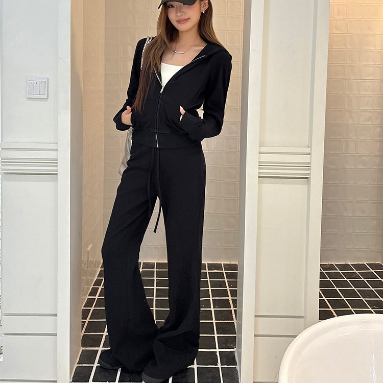 Black Hoodie Tracksuit Set