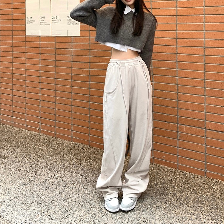 Beige Track Pants