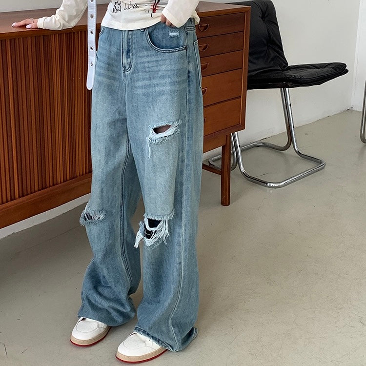 Blue Ripped Denim Jeans