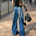 Angel Wings Blue Denim Jeans