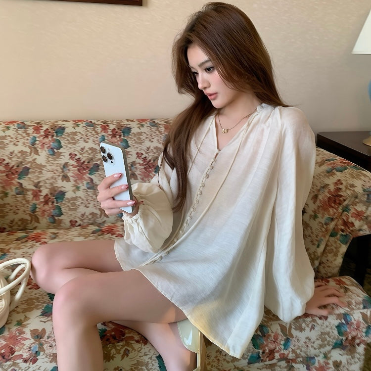 Off-White Tunic Blouse