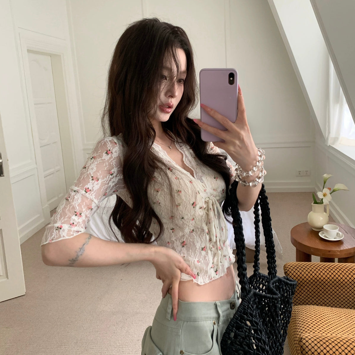 Ditzy Floral Lace Top