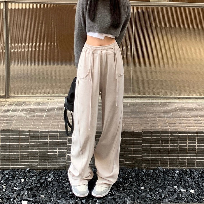 Beige Track Pants