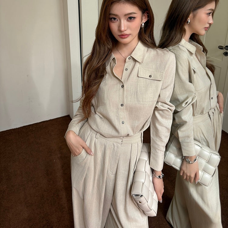 Linen Shirt Trouser Professional Set